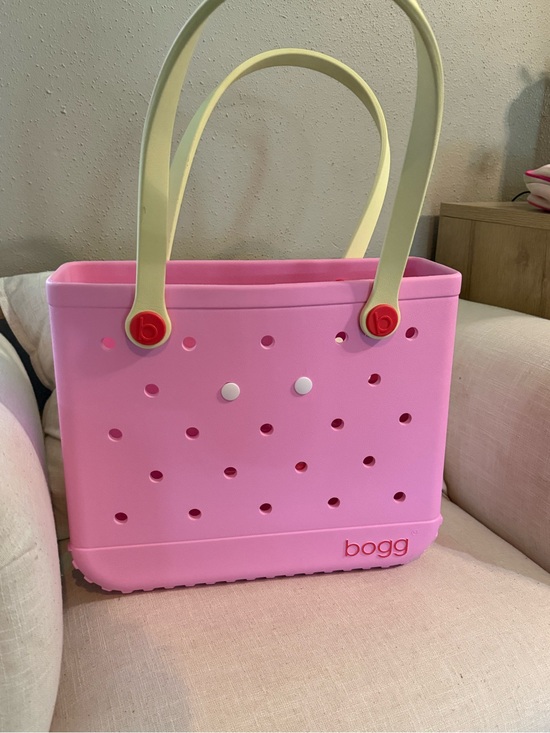 BOGG BAG Handbags - BOGG BAG Pink Tote with Cream Handles